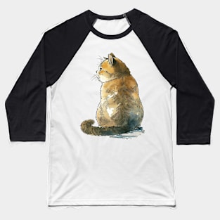 Ukiyo-e Cat Baseball T-Shirt